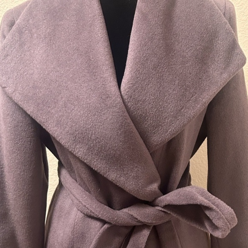Womens Classic Coat Lapel Collar Open Front Belted Jacket Size: S/M - Picture 3 of 9